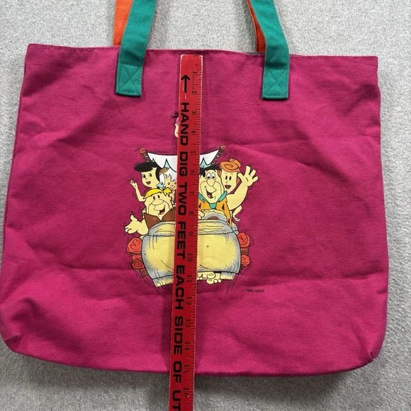 Vintage 1994 THE FLINTSTONES Hand Bag Purse Tote Medium Rare - VG - Picture 10 of 11